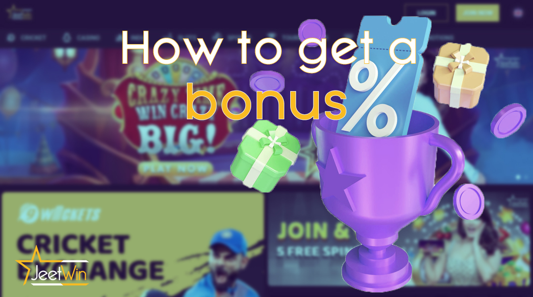 How to get bonuses on the site of the bookmaker JeetWin.