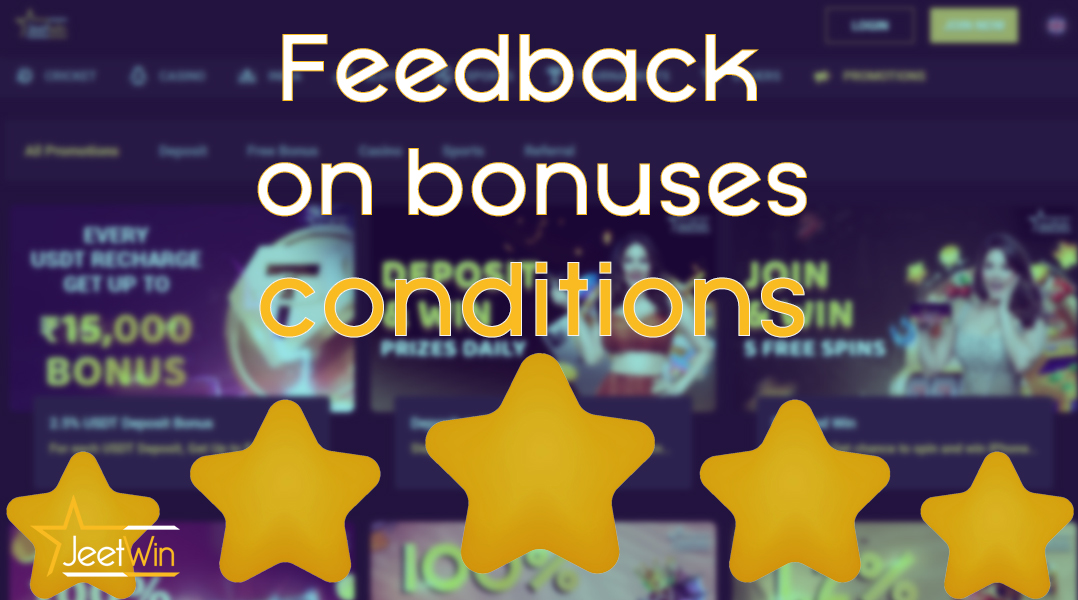 Reviews about JeetWin bookmaker bonuses from real players.
