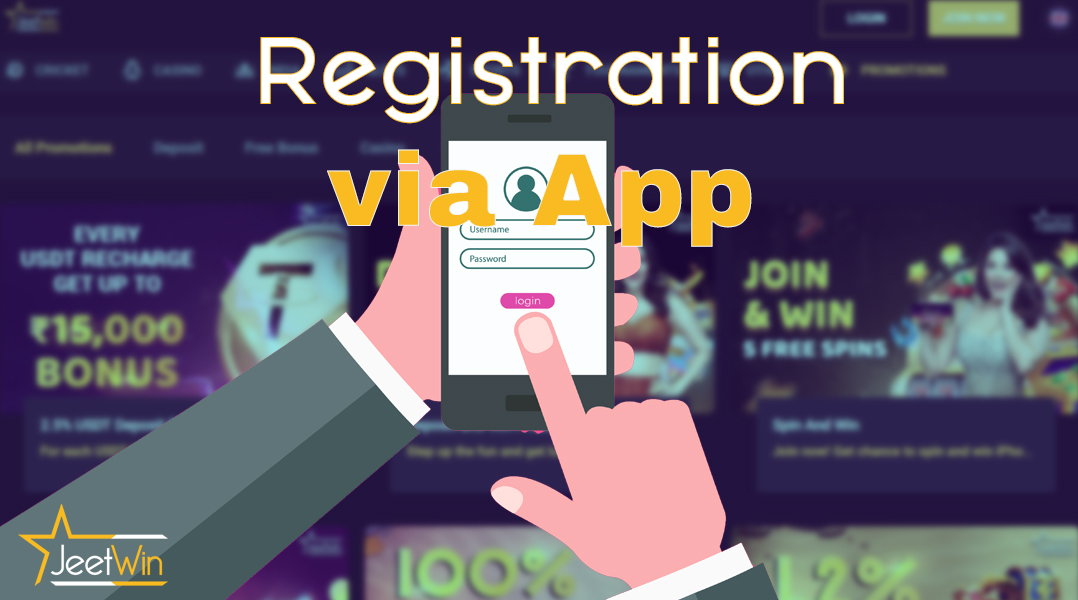 How to register in the JeetWin mobile app.