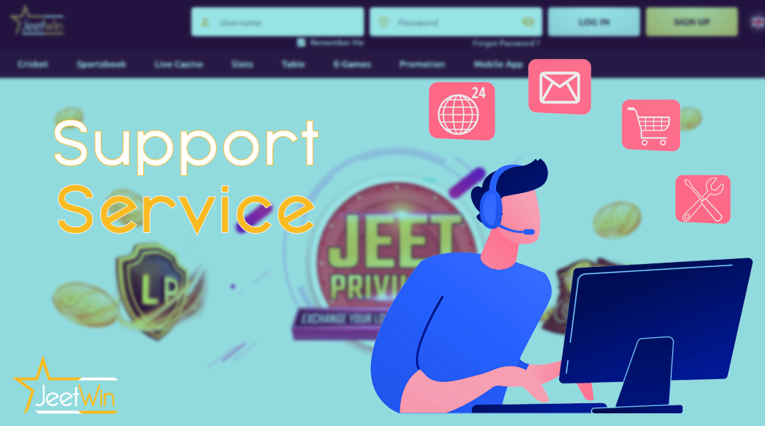 JeetWin bookmaker's player support service works for you 24/7.